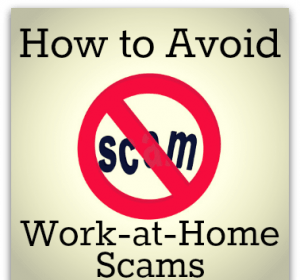 avoid work at home scam