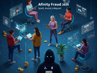 Infographic explaining how to spot, avoid, and report affinity fraud in 2025. It lists warning signs like unsolicited offers and high-pressure tactics, protective measures like independent research, and reporting agencies like the SEC, FINRA, and FBI.